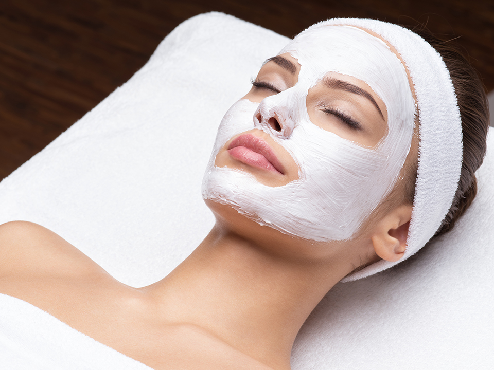 Person getting a beauty treatment.